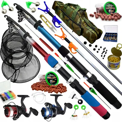 Produktbild von Angelset Margrom Set 003 mit 2 Ruten 2,1 m, 2 Rollen, Zubehör und Tasche