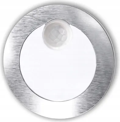Produktbild von Nachtlicht - Treppenbeleuchtung - 230V IP20 - mit Bewegungsmelder - Silber - Rund - LED-Glühbirne G4 Neutralweiß 4000K im Set