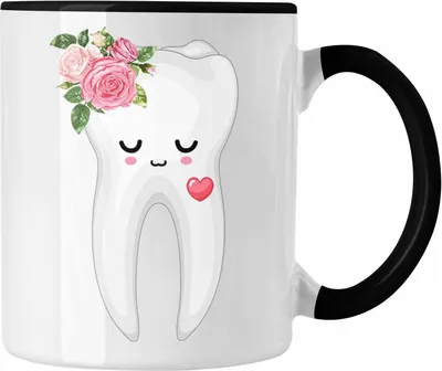Produktbild von Trendation - Zahnarzthelferin Tasse Lustiges Geschenk für Beste Zahnarzthelferin (Schwarz)