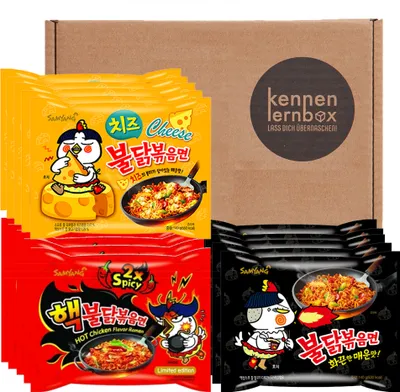 Produktbild von Samyang BULDAK Ramen Combo | Kennenlernbox | 5er Pack Hot Chicken & 5er Pack Käse & 5er Pack 2x Spicy