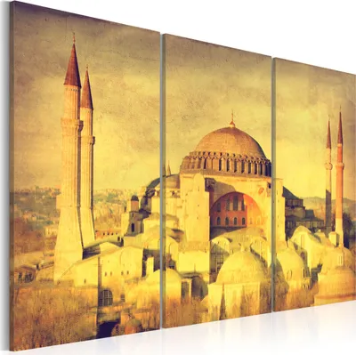 Immagine prodotto di Quadri decorativi per parete, tema "Turchia", 120x80 cm, set di 3 pezzi – Quadri per soggiorno, stampe su tela moderne, decorazioni per la parete della camera da letto, quadri su tela, codice prodotto 030102-9
