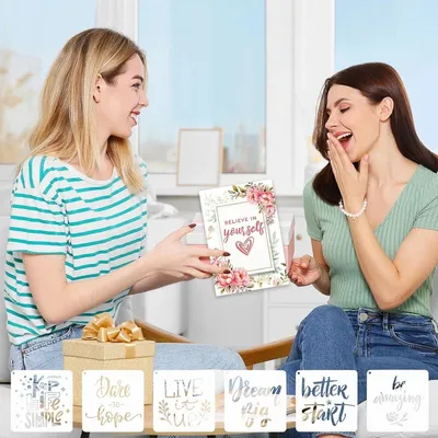 Set von 25 inspirierenden Schablonen zum Malen