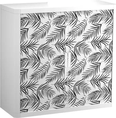 Produktbild von PAPERFLOW easyOffice Black & White Rollladenschrank 60564 2 Fachböden 110,0 x 41,5 x 104,0 cm