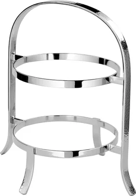 Produktbild von PLATE 2er Telleretagere - silber - Edelstahl - H. 33cm x D. 26cm