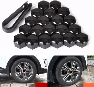 Produktbild von 20 Stück Radmutternabdeckung 17 mm Autoschrauben-Schutzkappe mit Entfernungswerkzeug