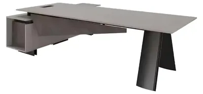 Produktbild von Großer Grauer Eckschreibtisch Arbeitszimmermöbel Modernes Design Luxus