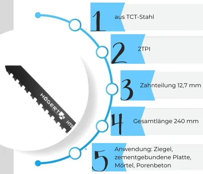Zdjęcie produktu dla Hogert Brzeszczot Do Piły Szablastej 240Mm