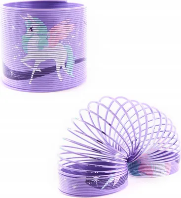 Produktbild von Magische Spirale Einhorn 7cm - Bunter Treppenläufer Glitzer Antistress Spielzeug Mädchen
