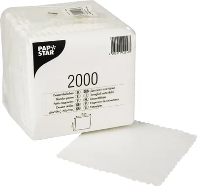 Zdjęcie produktu dla Papstar 12256, Biały, Papier, Monochromatyczny, 17 g/m², 170 mm, 170 mm