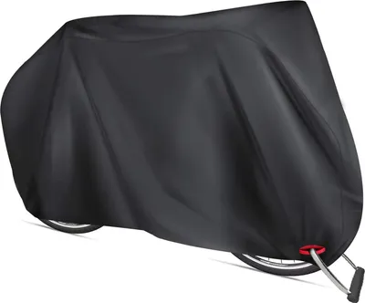 Produktbild von Fahrradabdeckung Wasserdicht 210T Oxford-Gewebe Hochwertige Fahrradgarage Plane Wasserfest 200 x 110 x 70 cm Fahrrad schutzhš¹lle mit Beutel (Schwarz)