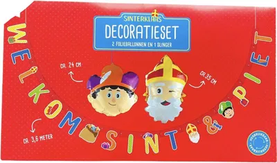 Produktbild von Sankt-Nikolaus Dekoset – Girlande und Folienballons – Festdekoration – 5. Dezember