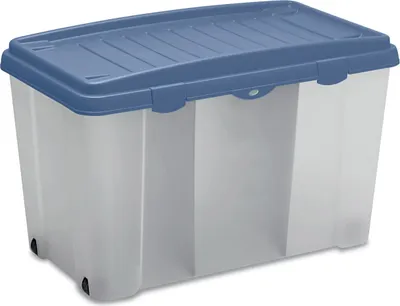Immagine prodotto di CASARIA® Contenitore Riordino con Rotelle 120 L Coperchio Box Portaoggetti Organizer Plastica Robusta Trasparente Cambio Stagione