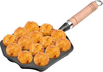 Obrázek produktu pro Hrnec na palačinky Takoyaki s nepřilnavým povrchem a 14 otvory