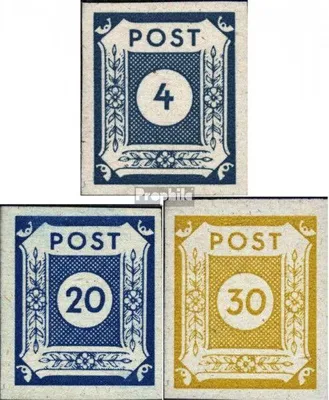 Produktbild von Briefmarken Sowjetische Zone (All.Bes.) 1945 Mi 53-55 (kompl.Ausg.) postfrisch Ziffernserie