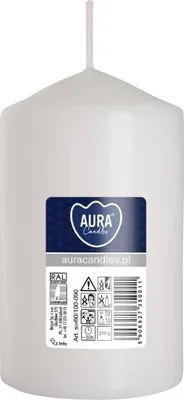 Zdjęcie produktu dla Świeca walec BISPOL Aura 30H 10CM SW60/100 BIAŁA