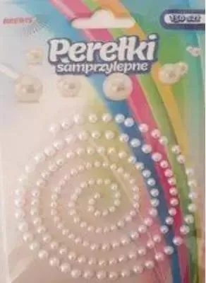 Immagine prodotto di Perełki samoprzylepne białe mix rozmiarów 150 sztuk