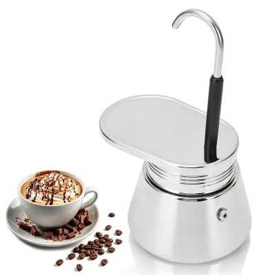 Mokkakanne Edelstahl 50 ml 1 Tasse Herd Espressokocher
