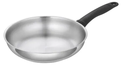 Bratpfanne 20 cm, unbeschichtet, Edelstahl, für Induktion