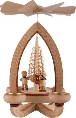 Produktbild von 1-stöckige Pyramide Bergmannszug - natur (28cm) von Heinz Lorenz Pyramiden