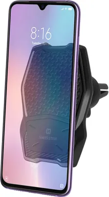 Zdjęcie produktu dla Uchwyt na telefon z bezprzewodową ładowarką (magnetyczny, w kratkę, z zawiasem)