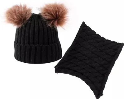 Immagine prodotto di Berretto e sciarpa CU-21536 - Nero per bambini KP21536