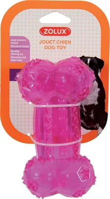 Zdjęcie produktu dla Kość zabawka dla psa BONE TPR POP 14cm różowa Zolux