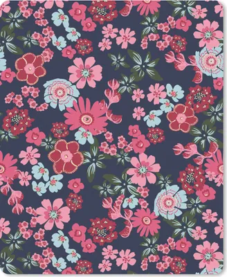 Produktbild von MuchoWow® Mauspad Mousepad Blumen - Flora - Rosa - Muster 30x40 cm - Mousepads - Maus Mat - Pad - Mausunterlage - Mausmatten
