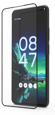Produktbild von Hama Premium Crystal Glass, Motorola, Edge 40 Neo, Schlagfest, Schlagfest, Kratzresistent, Schwarz, Transparent, 1 Stück(e)