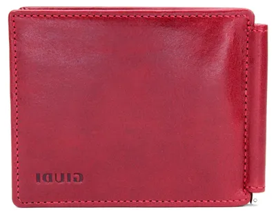 Produktbild von ® Geldklammer Dollarclip Herren Echtleder Klein (Rot)