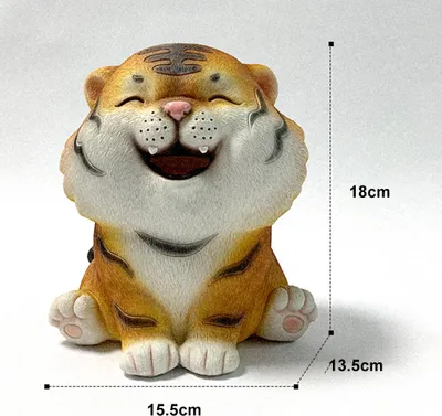 Image de Tirelire pour enfants Cassez pour ouvrir Tirelire animal mignon Tigre en résine Boîte à monnaie Tigre Ornements