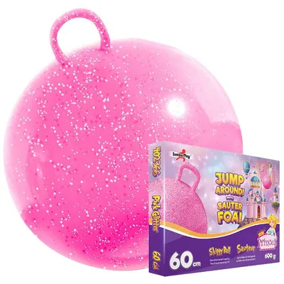 Produktbild von Pinkfarbener Glitzer-Skippyball, 60 cm