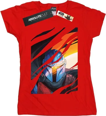 Produktbild von Star Wars - "The Mandalorian" T-Shirt für Damen BI50506 (L) (Rot)