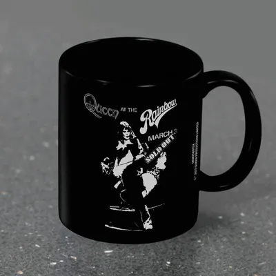 Produktbild von Queen Tasse  Rainbow schwarz Band-Merch, Bands, Geschenke Keramik Standard