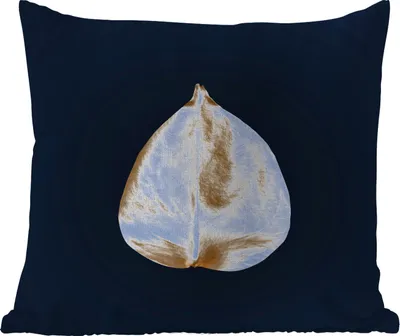Produktbild von MuchoWow® Outdoor Kissen - Blätter - Schwarz und Gold - Schwarz - Gold - Luxus - 45x45 cm - Wetterfest - Lounge Kissen - Fotokissen - Dekoratives Kissen