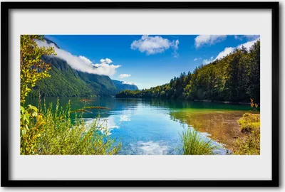 Produktbild von Bild 60x40 MDF-Rahmen Wandkunst Natur Berge Forest Lake