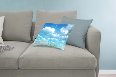 Produktbild von MuchoWow® Zierkissen Sofakissen Wohnzimmer Dekokissen 60x40 cm Wolken - Aquarell - Sommer - Kopfkissen - Polster mit Foto