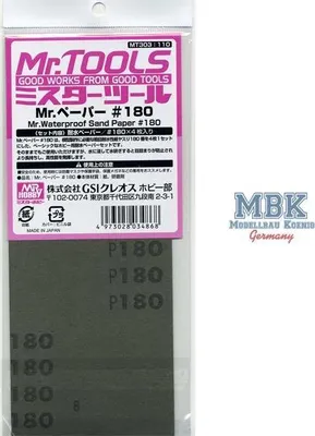 Obrázok produktu pre GUNZE GSMT303 Mr Waterproof brúsny papier zrnitosť 180 4 listy