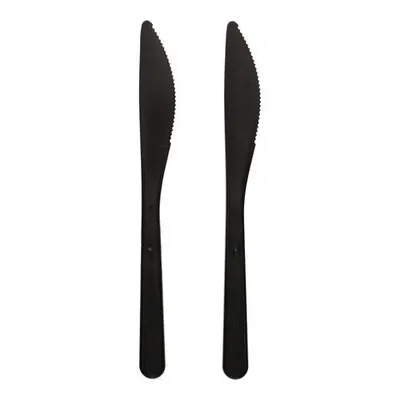 Produktbild von 50x -Messer Mehrweg 185mm aus -PP extra stabil schwarz