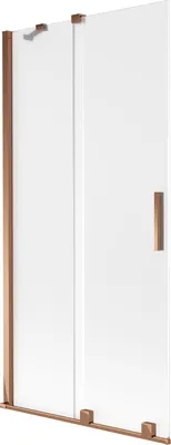 Produktbild von Mexen Velar Duschabtrennung 2-flügelig verschiebbar 95 x 150 cm, satiniert, Roségold - 896-095-000-31-60