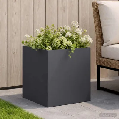 Image de Maison Exclusive - Pot de jardin anthracite, 20 x 20 x 20 cm