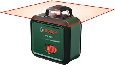 Image de Niveau laser PLL 360-1 de Bosch (niveau laser de 360° autonivelant, précision de ±0,4 mm/m, portée de travail de 12 m, fonction de l'inclinaison, en boîte de carton)