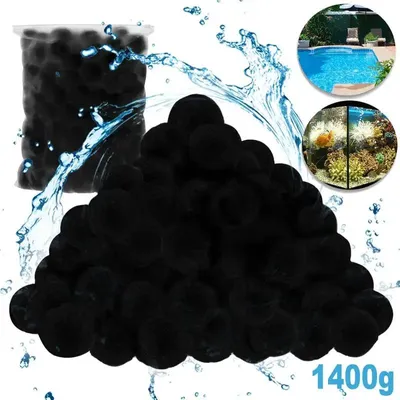 Produktbild von Filterbälle für Pools - Faserfiltermedium - Für Sandfilter - 1400 g - Schwarz - Für Pools, Whirlpools und Aquarien