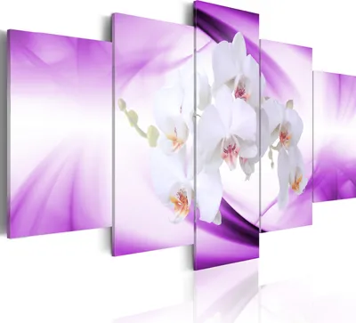 Produktbild von Akustikbild Blumen 200x100 cm Bilder Akustikschaum Hochleistungsschallabsorber Schallschutz Leinwand 5 tlg Wandbild Raumakustik Schalldämmung 020110-5