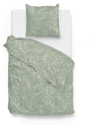 Produktbild von Zohome 100% Baumwolle Bettbezug Paisley-di-Lino - 135x200 cm in Moss Green