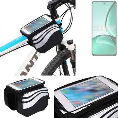 Produktbild von K-S-Trade Rahmentasche Fahrrad-Halterung kompatibel mit Realme V60s Rahmenhalterung Fahrrad Handyhalterung Fahrradtasche Handy Smartphone Halterung