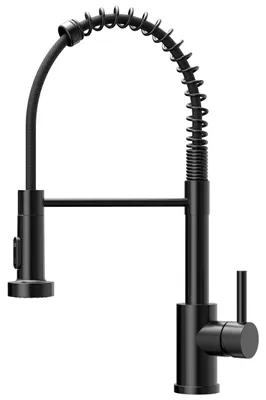 Produktbild von Küchenarmatur schwarz, Hochdruck Mischbatterie, 360° drehbar, 2 Strahlarten, für Küche
