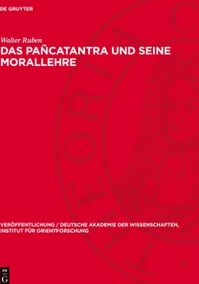 Produktbild von Das Pañcatantra und seine Morallehre