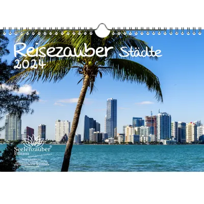 Produktbild von Städtezauber DIN A4 Kalender für 2024 Städte Reisen Urlaub Trip - Seelenzauber