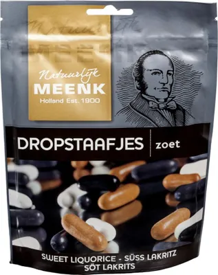Produktbild von MEENK Dropstaafjes, dragiertes süßes Lakritz, 225 g