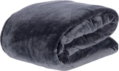 Produktbild von Fleece Plaid Deluxe – Schwarze Fleece Decke – 150x200cm – Weiche Wohndecke – Couch- & Bettdecke – Anti-Pilling & Farbecht